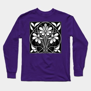 Art Deco Floral Design Long Sleeve T-Shirt